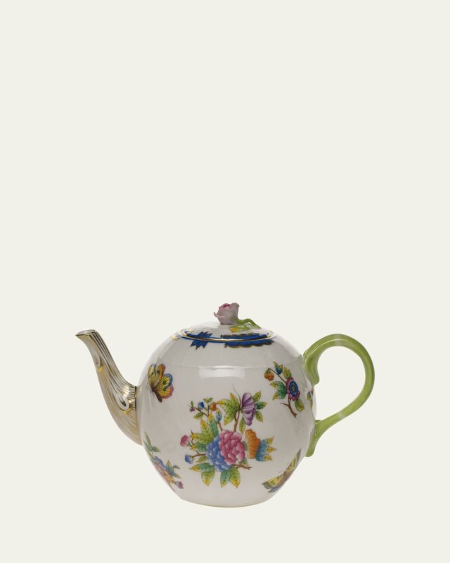 Queen Victoria Blue Teapot